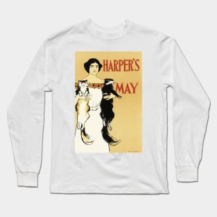 HARPER'S MAY COVER by Graphic Artist Edward Penfield Vintage Magazine Advertisement Long Sleeve T-Shirt